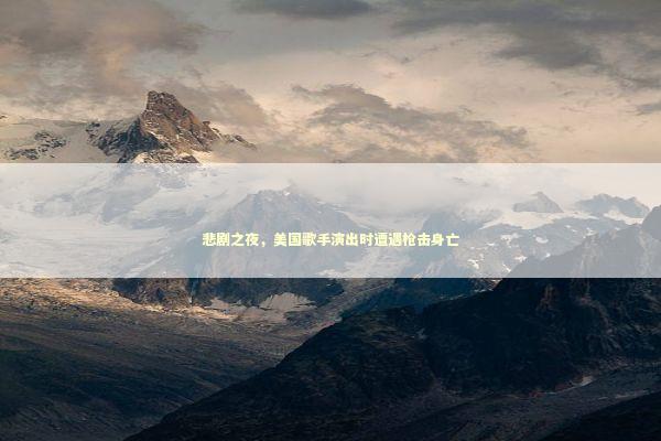悲剧之夜，美国歌手演出时遭遇枪击身亡